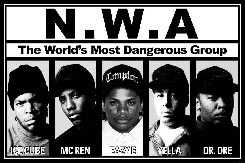N_W_A_ BW Ice Cube Mc Ren Eazy E Yella Dr Dre Hip Hop Rap Wallpaper HD