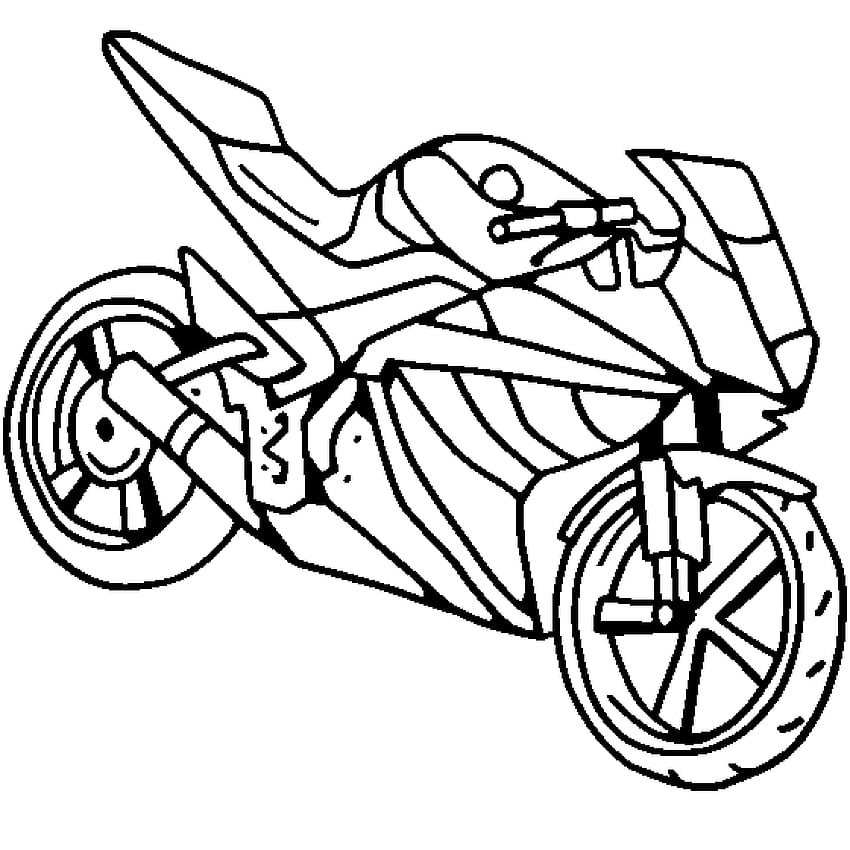 Desenho para colorir de motocicleta, esboço de bicicleta Papel de parede de celular HD