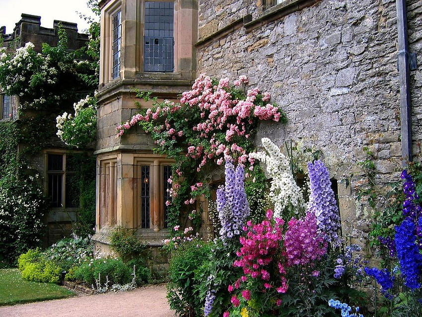Haddon Tag : Haddon Hall Flowers 아름다운 영국식 주택, 영국식 정원 HD 월페이퍼