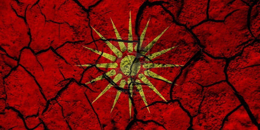 macedonia sun flag mud cracks by mak110 HD wallpaper