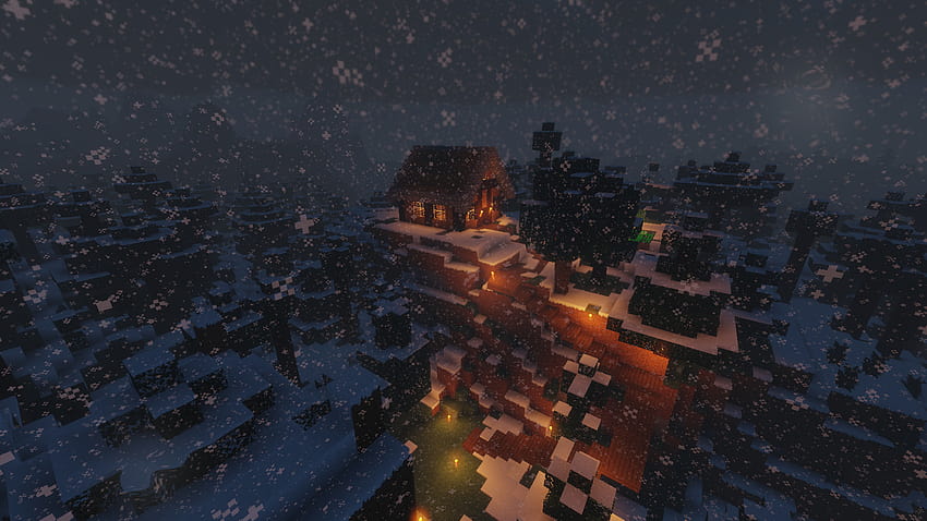 Habe eine neue Überlebenswelt gegründet und beschlossen, zum ersten Mal eine Hütte zu bauen und zu versuchen, in einem Schneebiom zu bauen! : r/Minecraft HD-Hintergrundbild