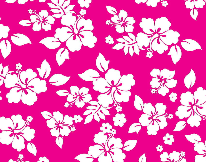 Różowy hawajski kwiat graficzny, hawajskie tło Tapeta HD