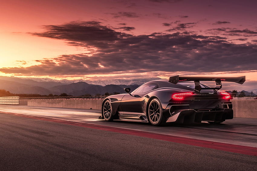 2560x1700 Aston Martin Vulcan, Sunset, Road, sunset with cars HD wallpaper