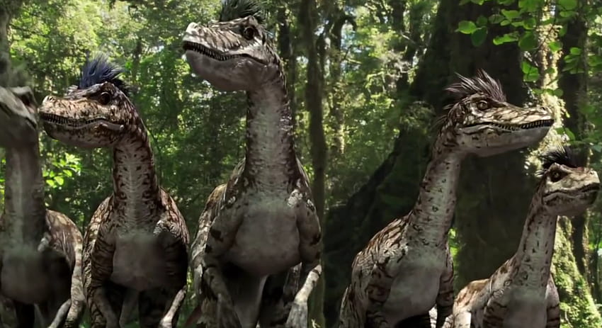 Velociraptors, beri bintik pada tarbosaurus Wallpaper HD