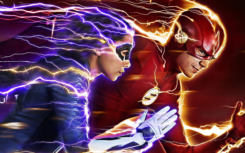 The Flash, Nora, 2018, Season 5, Poster, Promo, Superheroes, running superheroes HD wallpaper