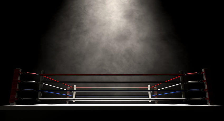 Boxing Ring Spotlit Dark – Boksarska zveza Slovenija, latar belakang ring tinju Wallpaper HD