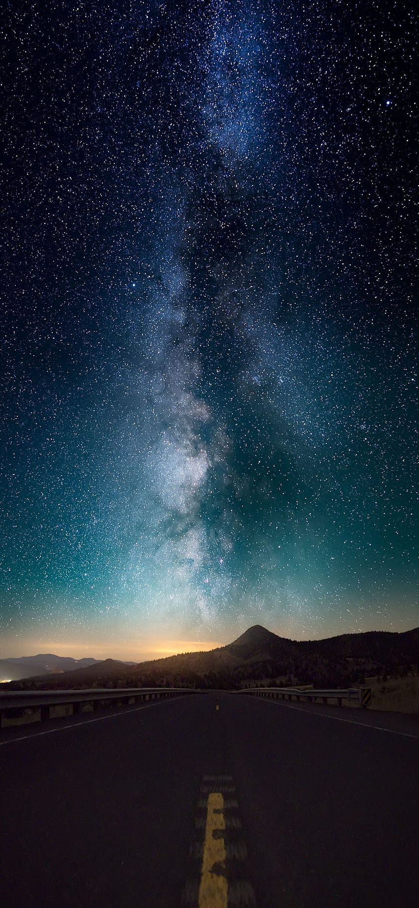 Starry Sky, Night, Road, Milky Way ..., starry phone HD phone wallpaper