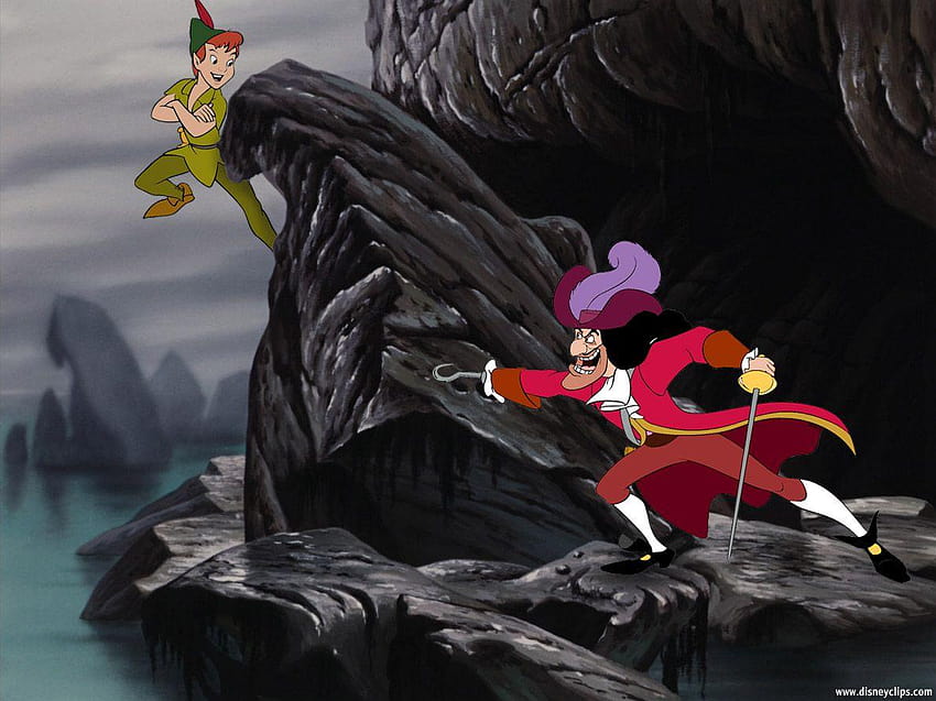 Peter Pan & Tinker Bell, captain hook HD wallpaper