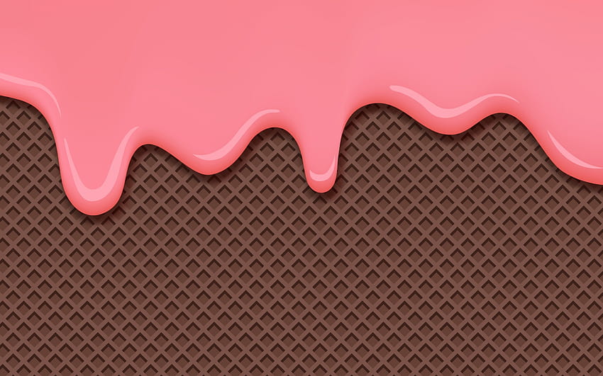 Pink Melting Ice Cream Abstract Q [2560x2560] за вашия мобилен телефон и таблет, розов сладолед HD тапет