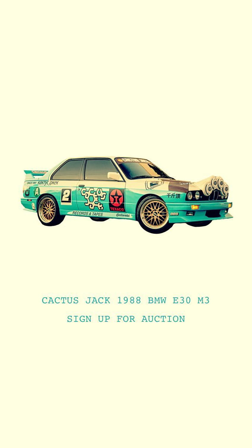 Cactus jack” 1988 BMW E30 M3 Car in 2020, bmw retro iphone HD phone wallpaper