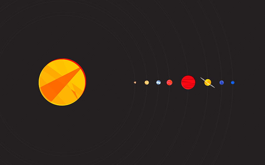 Minimalist Solar System 259086 [2880x1800, minimalist universe HD wallpaper