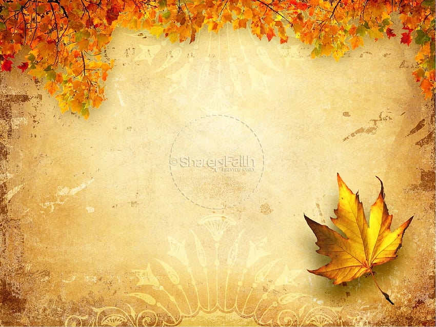 Herbst-Kirchengrafiken Herbst-Thanksgiving-Hintergründe für Powerpoint-Vorlagen, Thanksgiving-Kirche HD-Hintergrundbild
