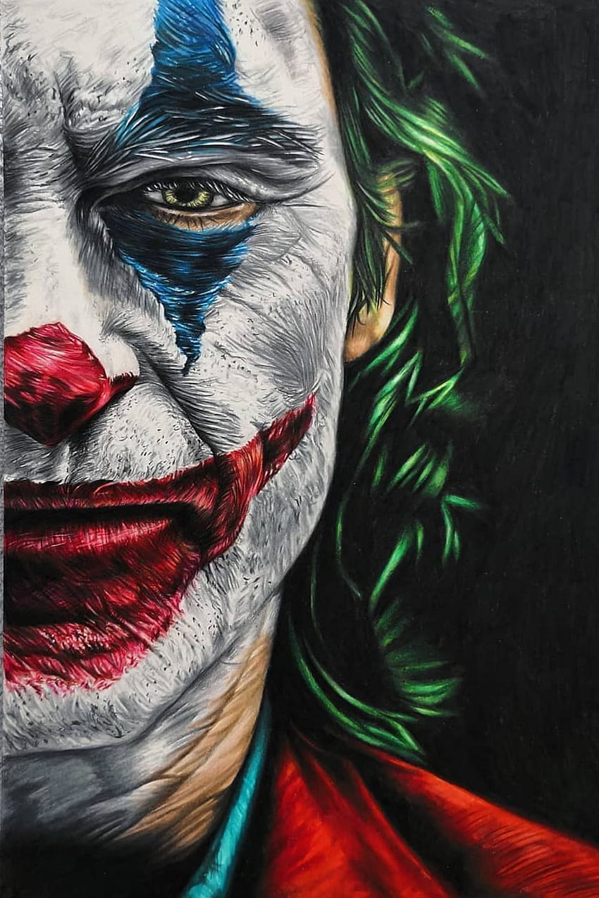 Joker Face, рисунка на жокер HD тапет за телефон