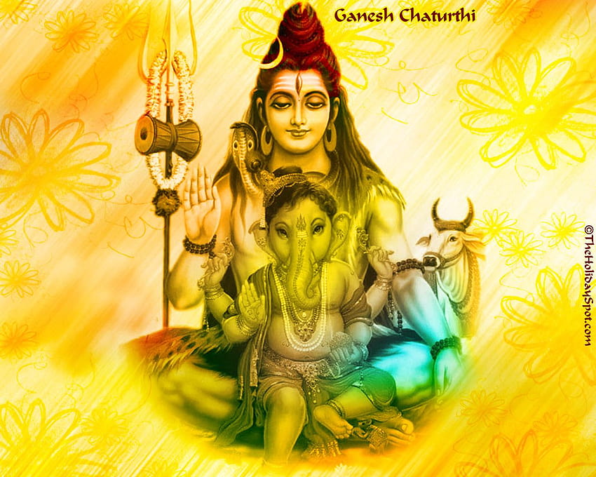 Of Lord Shiva And Lord Ganesha, lord vinayagar HD wallpaper