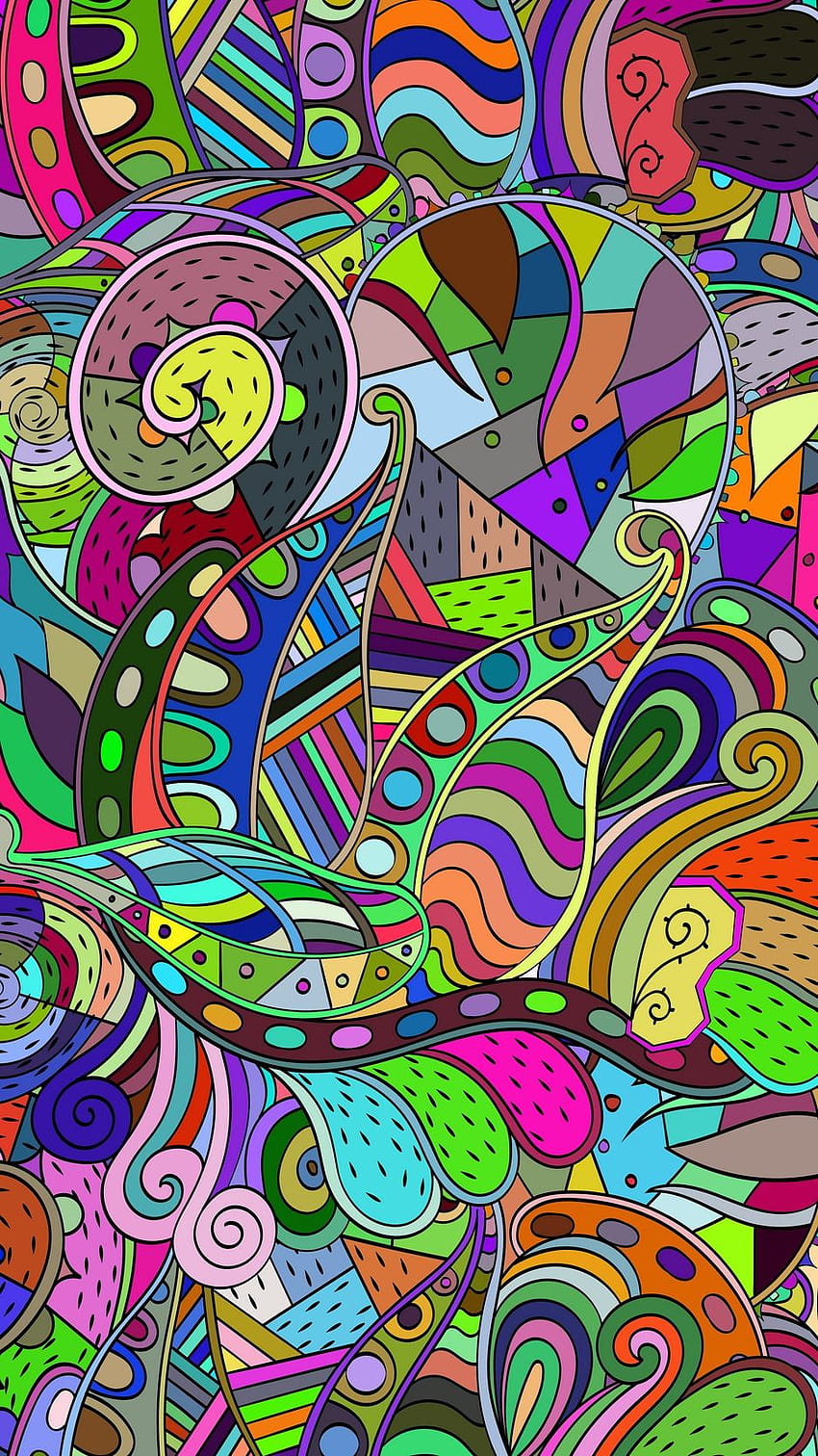 Doodles, Patterns, Colorful, colourful for iphone HD phone wallpaper