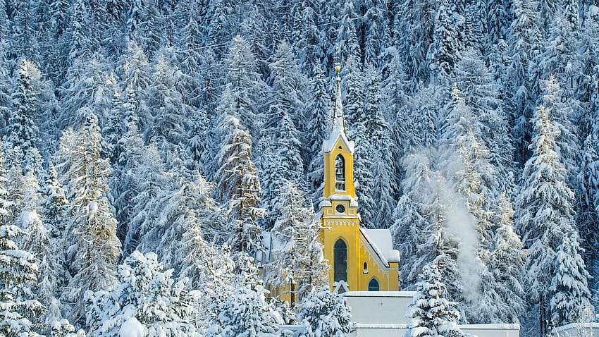 14 That Prove Switzerland Is a Winter Wonderland, winter alpine cabin HD wallpaper