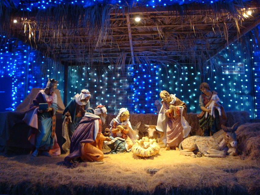 Backgrounds Christmas Nativity Scene, christmas navitity HD wallpaper