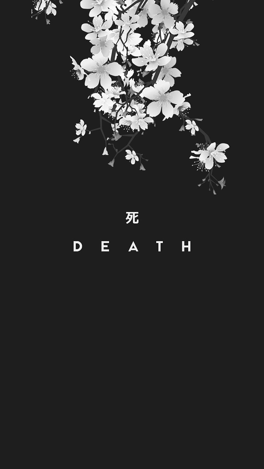 General 1080x1920 death dark kanji Japan, japanese kanji HD phone wallpaper