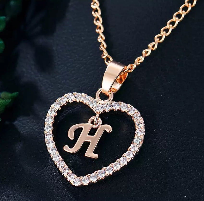 Heart Initial Necklace, initial chains HD wallpaper | Pxfuel