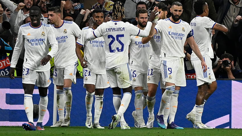 Comeback Kings Real Madrid ตะลึงแมนเชสเตอร์ซิตี้เพื่อเข้าสู่รอบชิงชนะเลิศแชมเปี้ยนส์ลีกแชมป์เรอัลมาดริดปี 2022 วอลล์เปเปอร์ HD