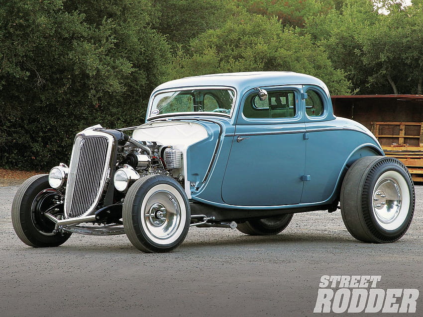 1934 Ford Coupe retro classic cars hot rod, street hot rod 1934 ford coupe HD wallpaper