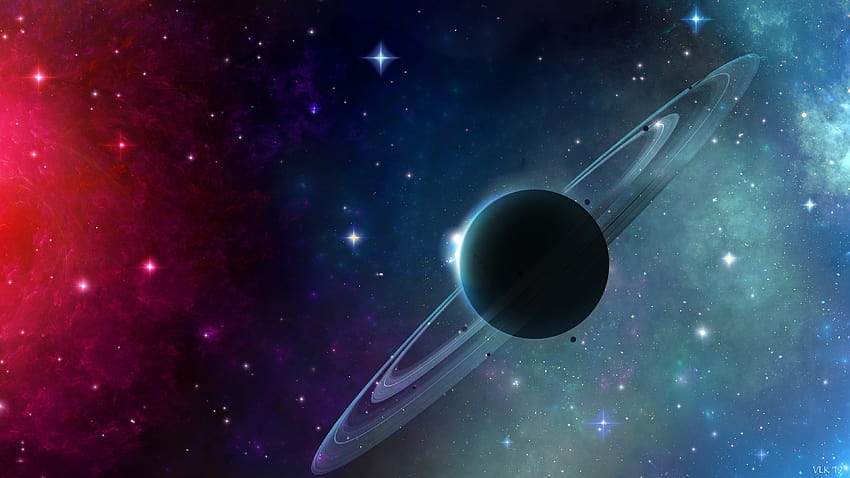 Planeta Słoneczna sztuka kosmiczna, cyfrowy wszechświat, tła i ilustracja kosmiczna Tapeta HD