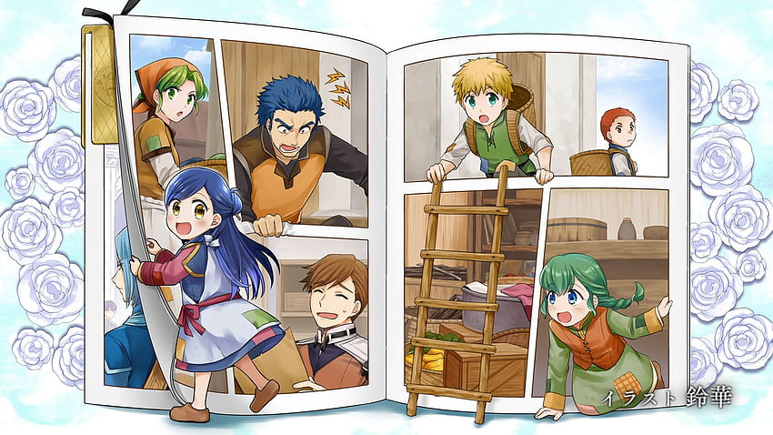 Ascendance of a Bookworm . Screenshots of the artwork at the end of each episode. HD wallpaper