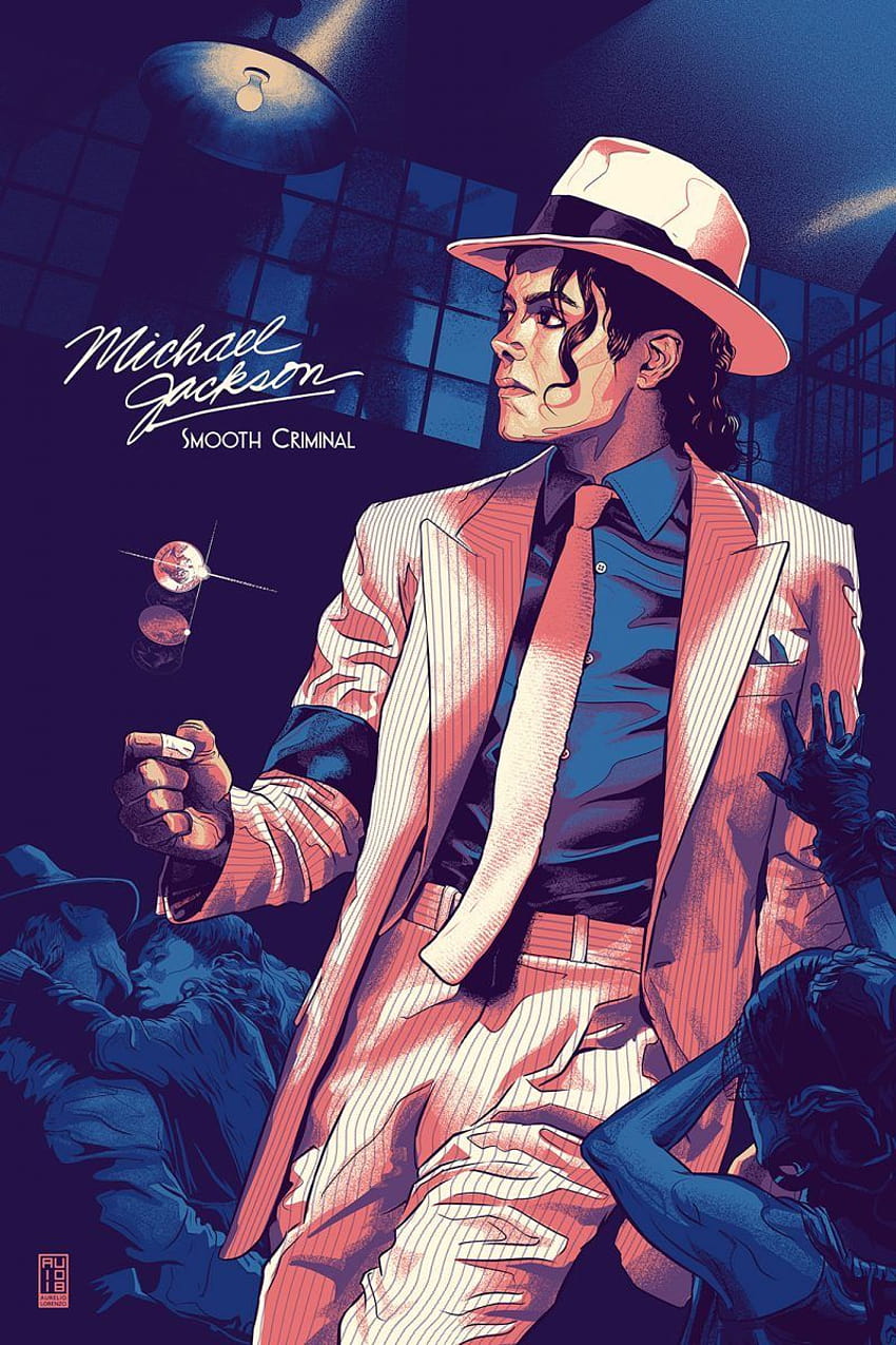 โปสเตอร์ Michael Jackson Smooth Criminal สุนทรียศาสตร์ของไมเคิล แจ็คสัน วอลล์เปเปอร์โทรศัพท์ HD