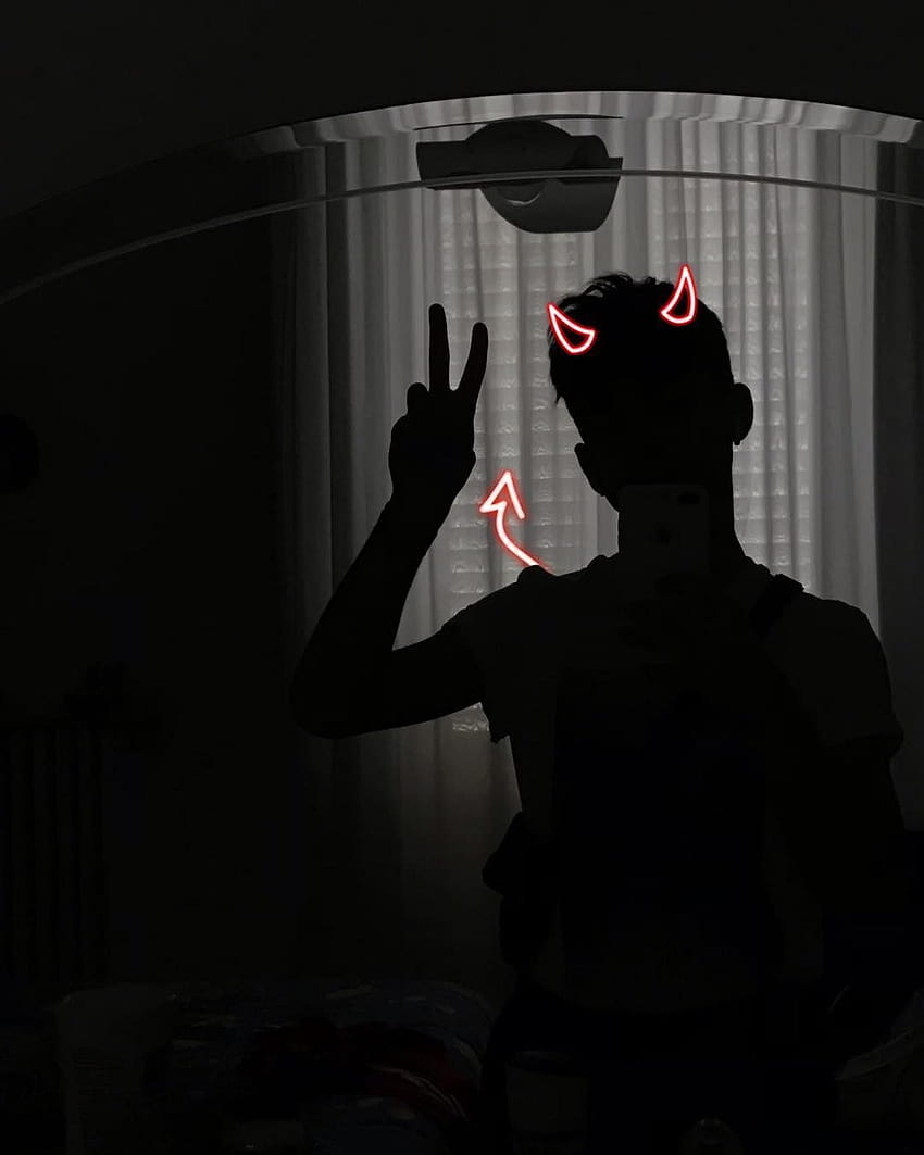 Shadow ...in.pinterest, chico estético demoníaco fondo de pantalla del teléfono