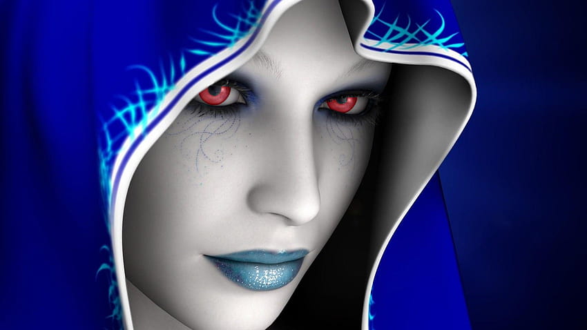 Lady Blue blue lady abstract cg 3d fantasy eye dark HD wallpaper   Pxfuel