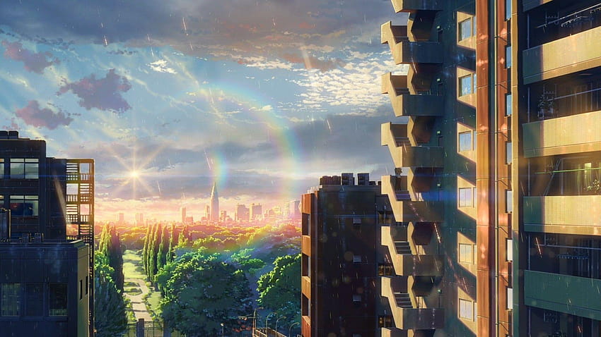 Makoto Shinkai, Jardin des Mots Fond d'écran HD