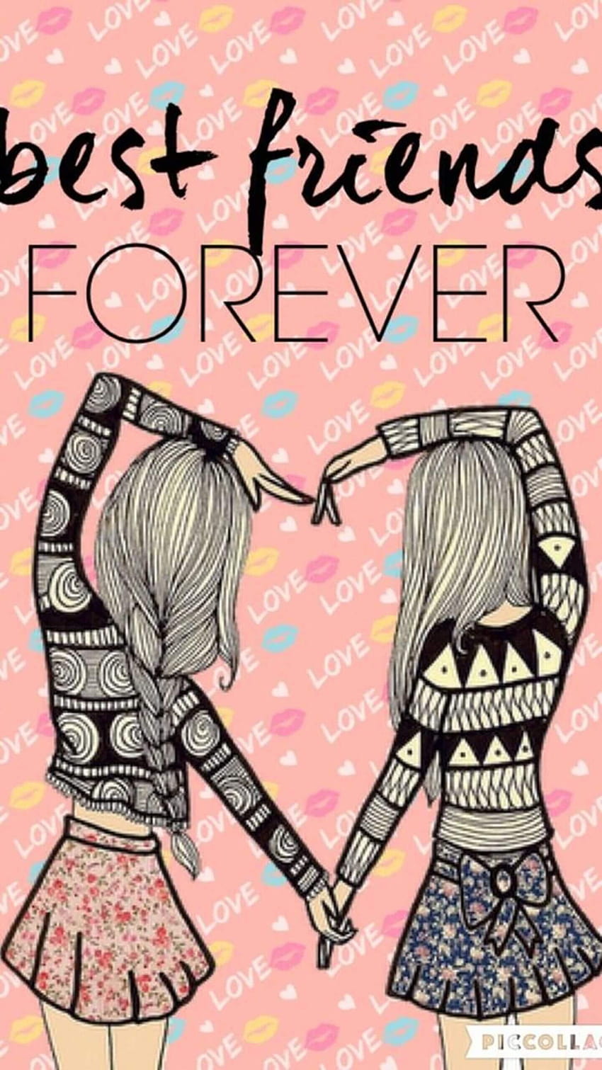 Friends forever, Bff, amigas, amoled, best friend, bestie, black, dark,  friend, HD phone wallpaper