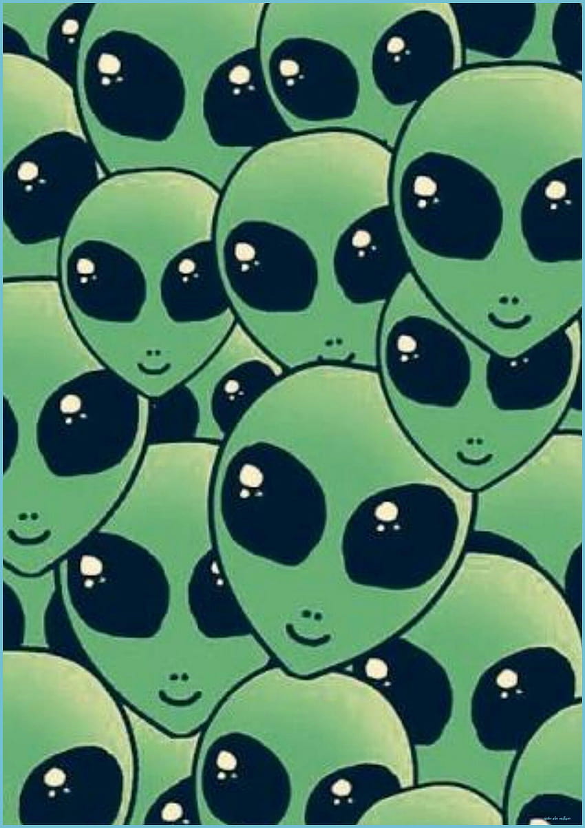Cute Animated Alien, ufo cartoon HD phone wallpaper