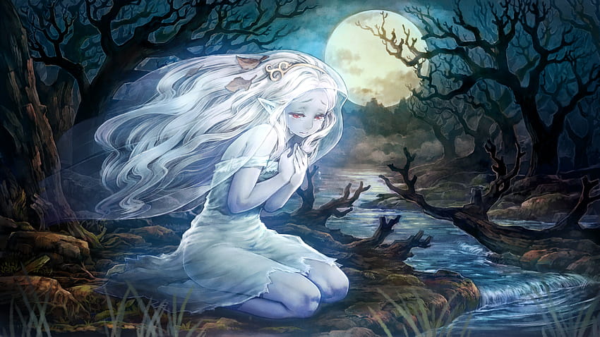Dragons Crown Fantasy Art Moon Ghost HD wallpaper