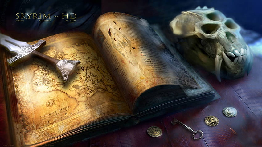 Skyrim 2 Skyrim [1920x1080, magical treasure map HD wallpaper
