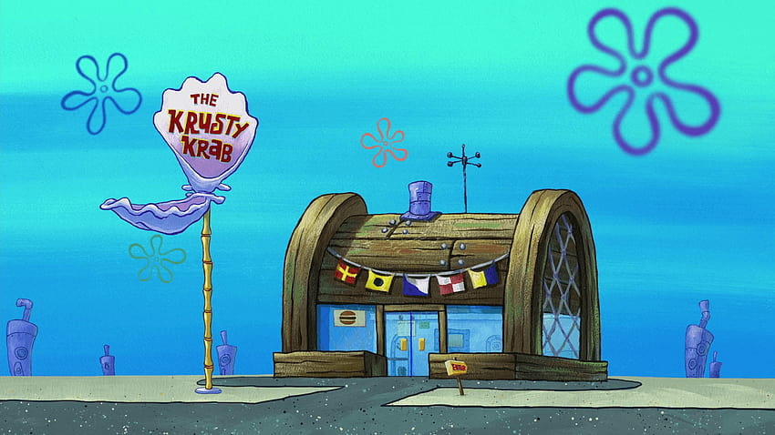 Spongebob Krusty Krab, huysuz yengeç HD duvar kağıdı