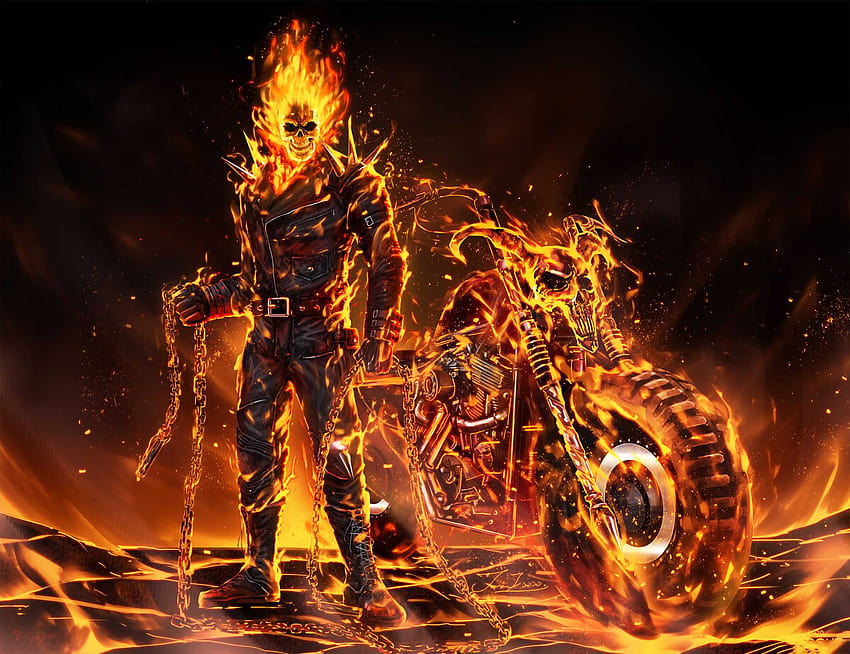 Ghost Rider cómics de Marvel fondo de pantalla