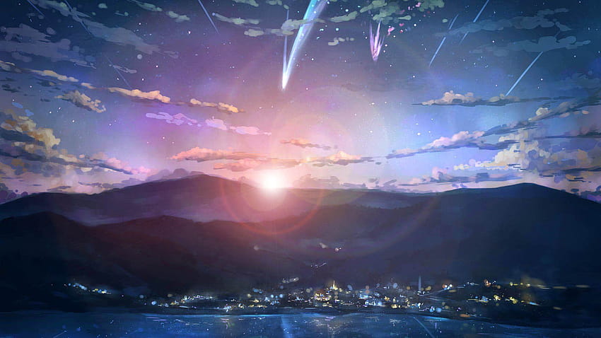 Your Name Anime Landscape, anime sunrise HD wallpaper