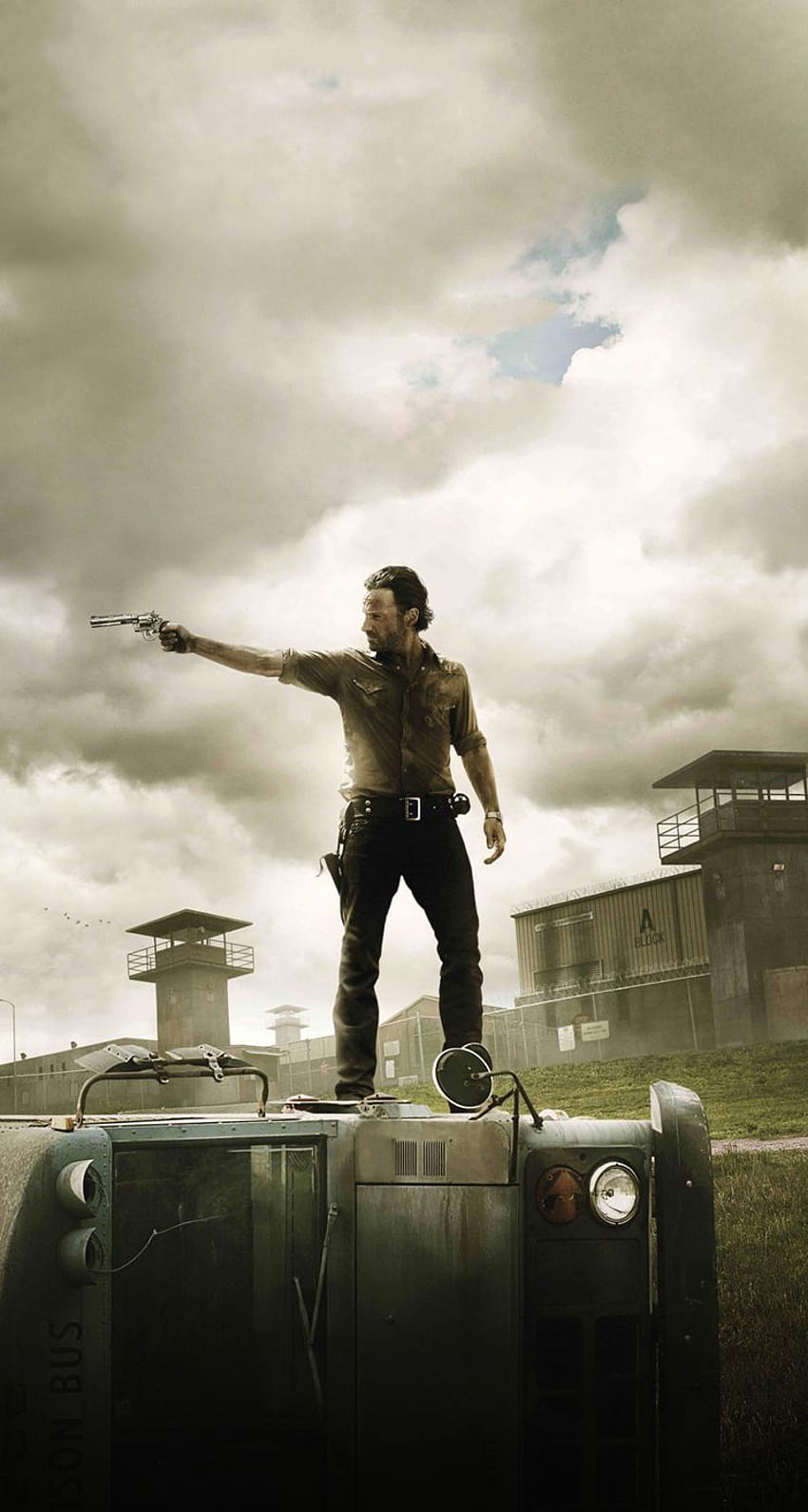 4 Walking Dead Telefon, Rick Grimes iPhone HD-Handy-Hintergrundbild