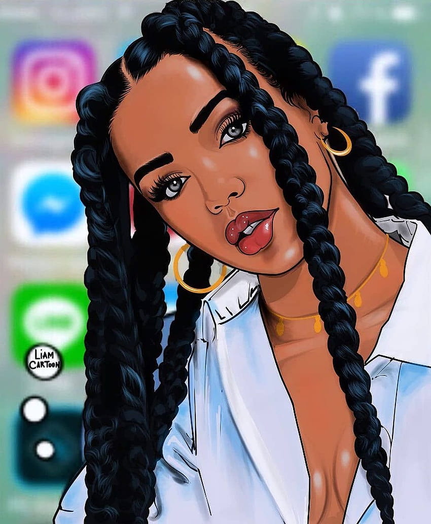 Black cartoon characters girl HD wallpapers | Pxfuel