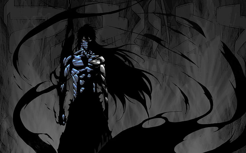 Ichigo Kurosaki Black Bleach Blue Cloud Dark Demon Final, demoniczne anime Tapeta HD