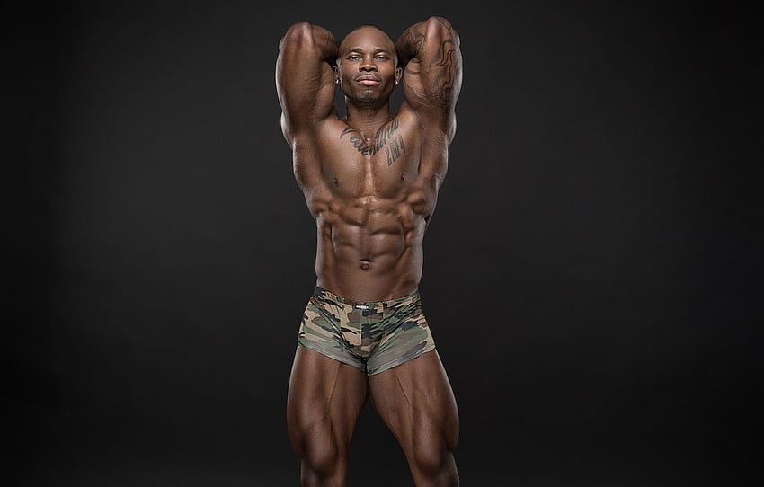 미소, 힘, 근육, 복근, 흑인 남성, 섹션 мужчины, 근육질의 남자 HD 월페이퍼