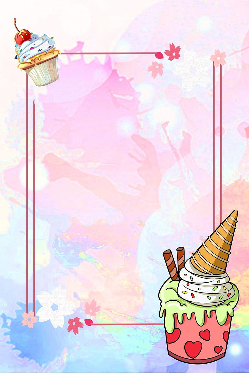 Summer Ice Cream Cone Background, Summer, Icy, Ice Cream Backgrounds for, halloween ice cream HD phone wallpaper