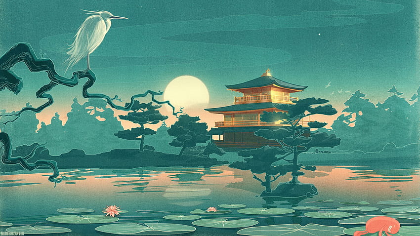 Japanese Style Computer HD wallpaper