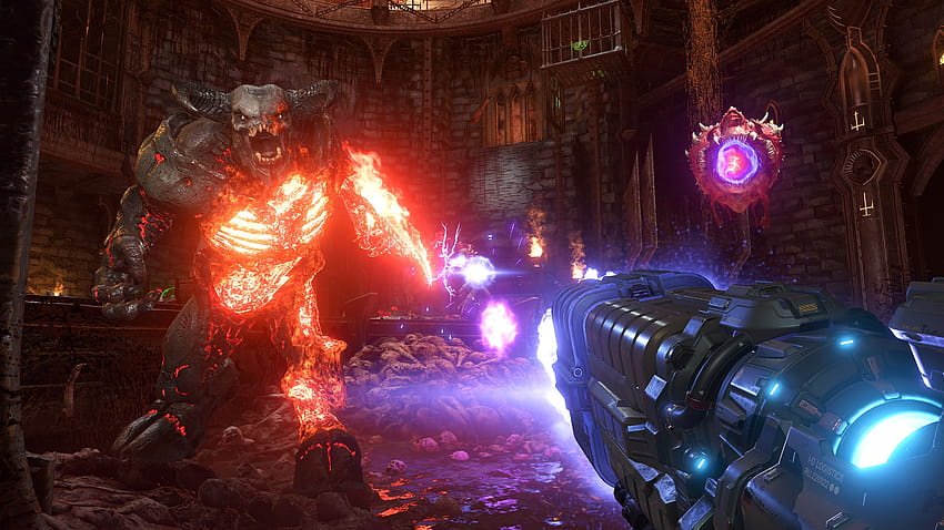Doom Eternal'ı üç saat oynadıktan sonra, işte sevdiğimiz şey, antik tanrılar doom ebedi HD duvar kağıdı