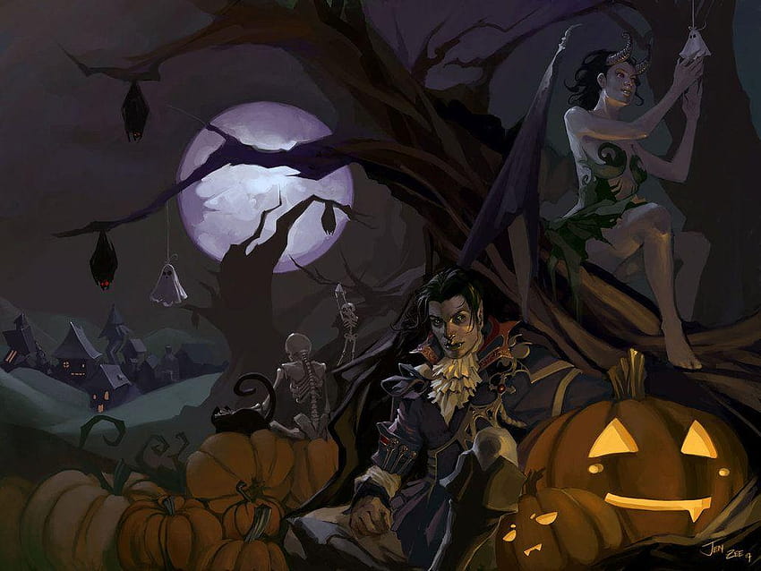 65 Spooky and Fun Halloween For, Halloween-Dekorationen HD-Hintergrundbild