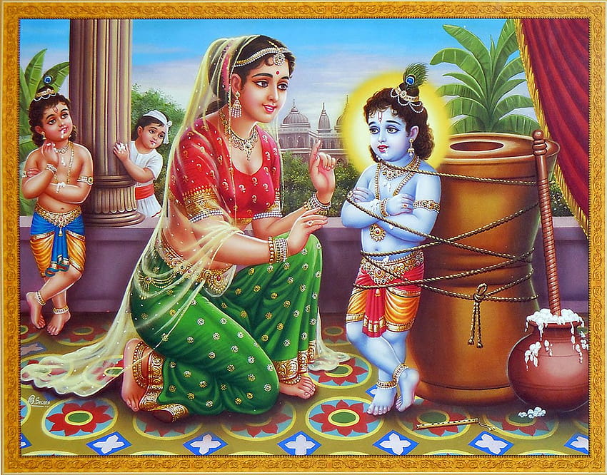 Yashoda dengan Krishna, yashoda krishna Wallpaper HD