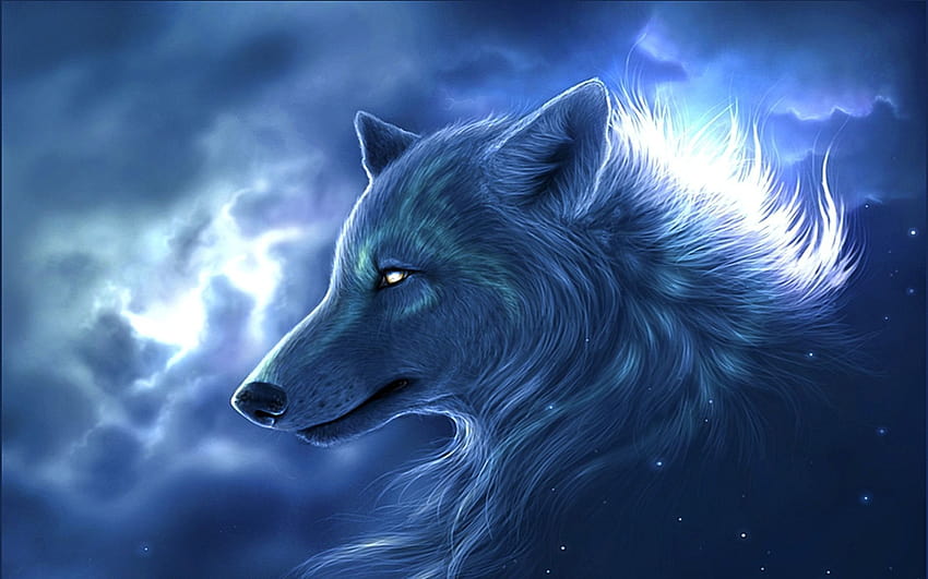 Extremely Cool Anime Wolf on Dog, mystic wolf HD wallpaper