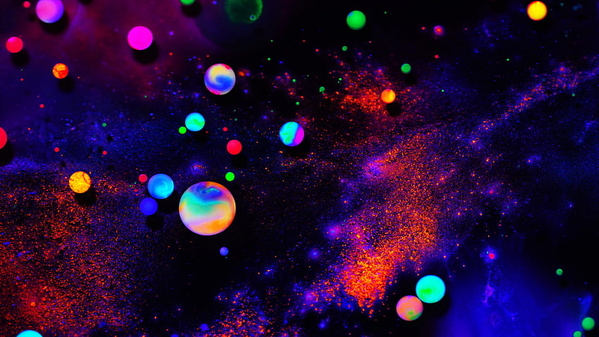 neon galaxy ,blue,light,purple,water,sky, neon water HD wallpaper