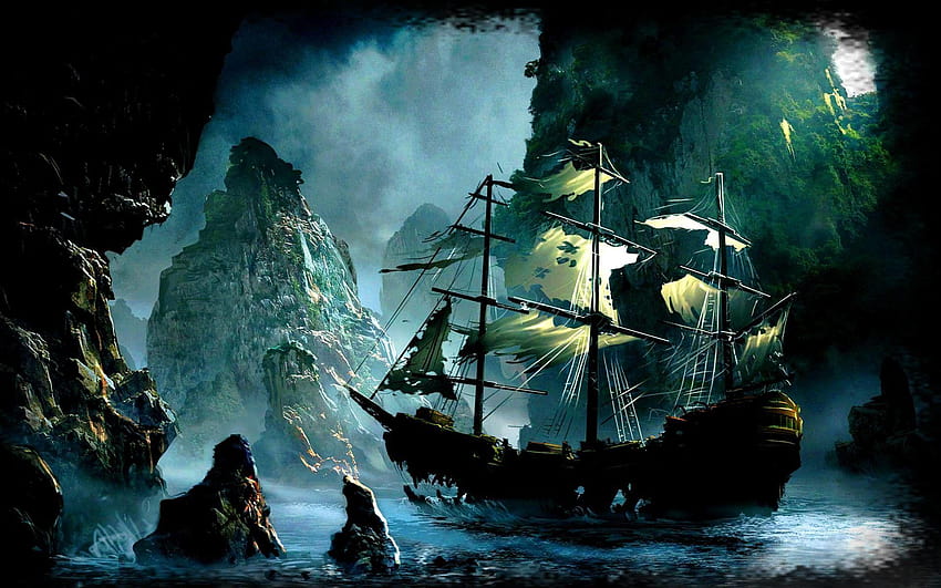 Pirates of the Caribbean-Schiff, Jack-Sparrow-Schiff HD-Hintergrundbild